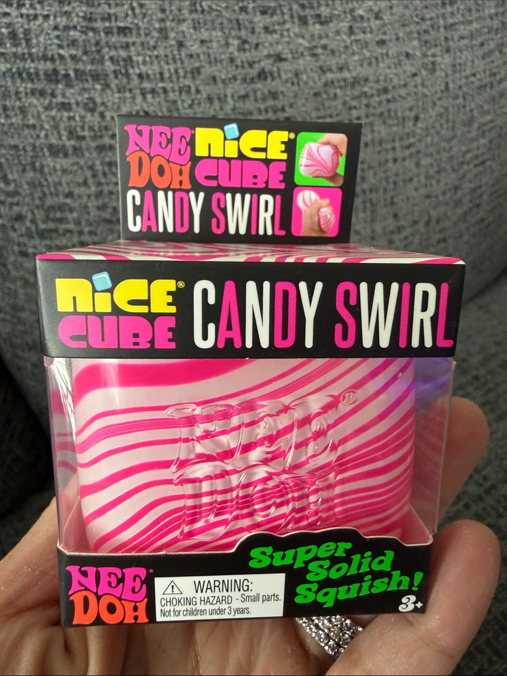 BNIB NeeDoh Nice Cube, Candy Swirl